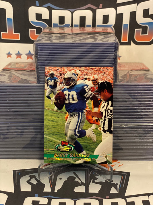 1993 Topps Stadium Club (Members Choice) Barry Sanders #496