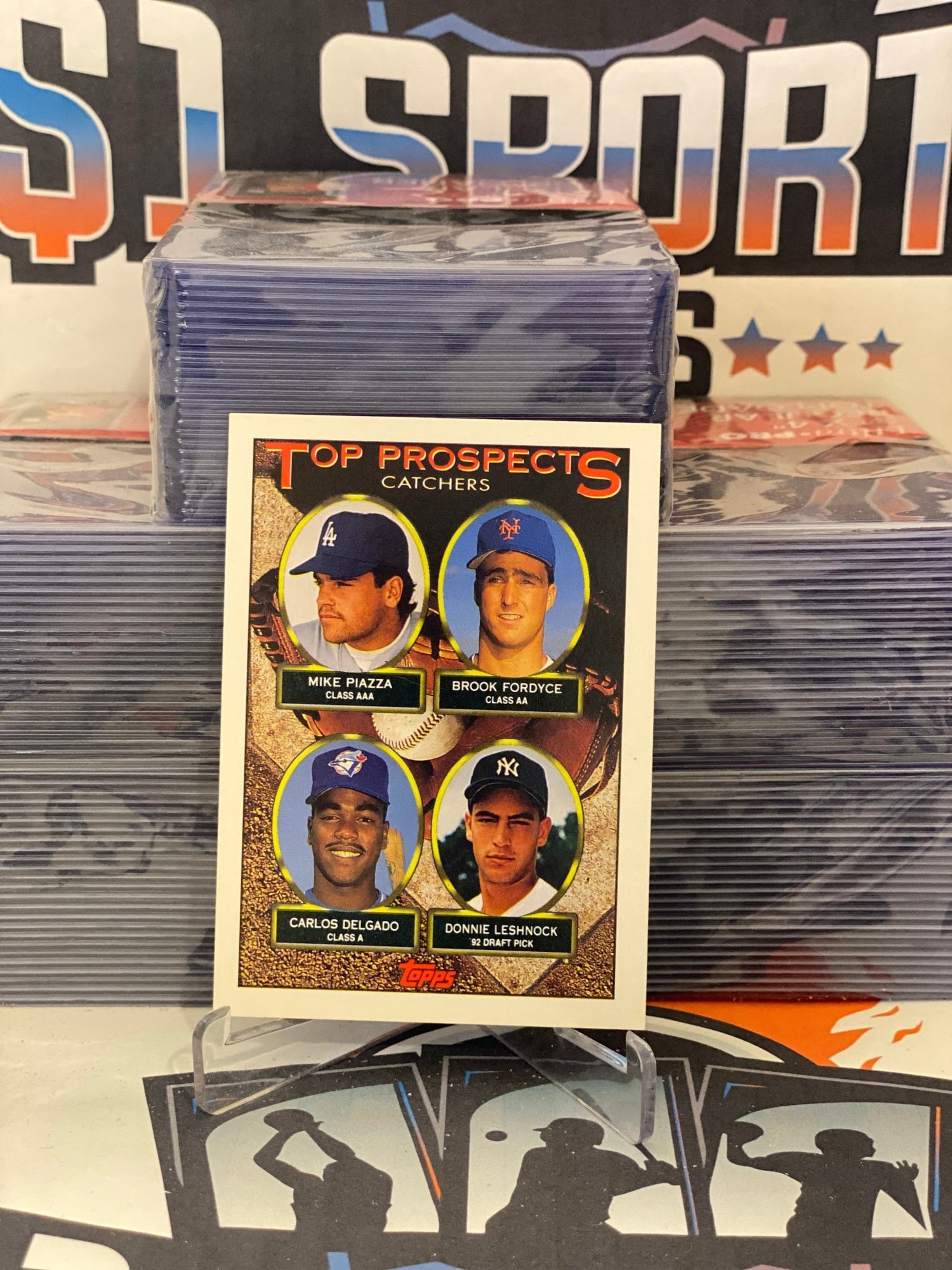 1993 Topps (Top Prospects) Mike Piazza & Carlos Delgado #701