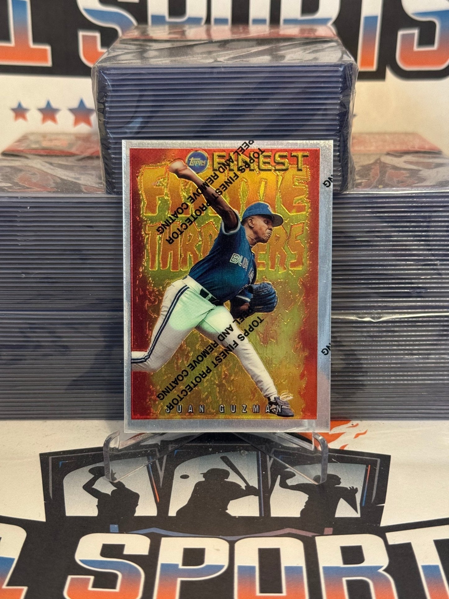 1995 Topps Finest (Flame Throwers) Juan Guzman #FT3