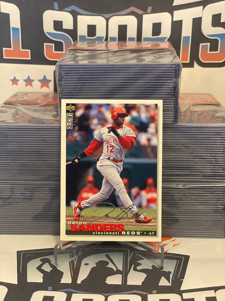 1995 Collector's Choice Deion Sanders #425 Baseball Card Cincinnati Reds