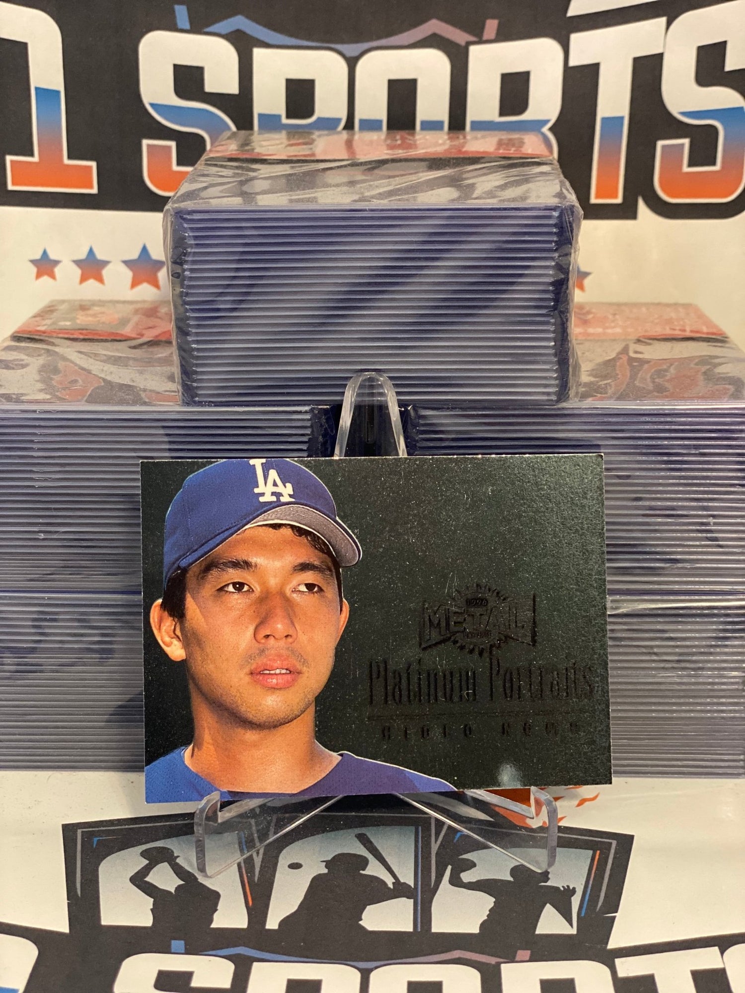 1996 Fleer Metal (Platinum Portraits) Hideo Nomo #7