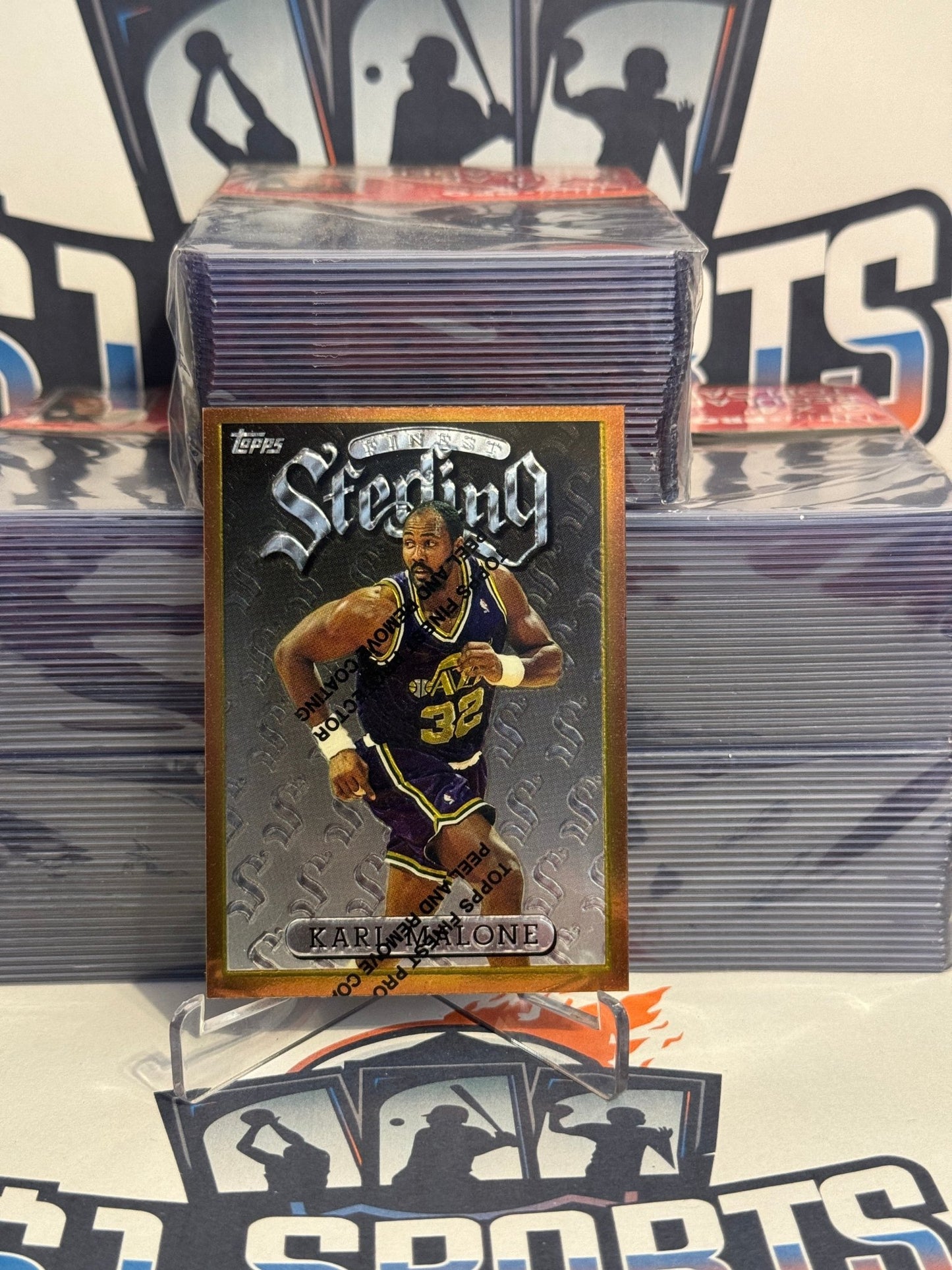 1996 Topps Finest (Sterling) Karl Malone #52