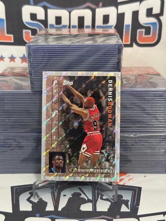 1996 Topps (ProFiles w/ David Robinson) Dennis Rodman #PF-14