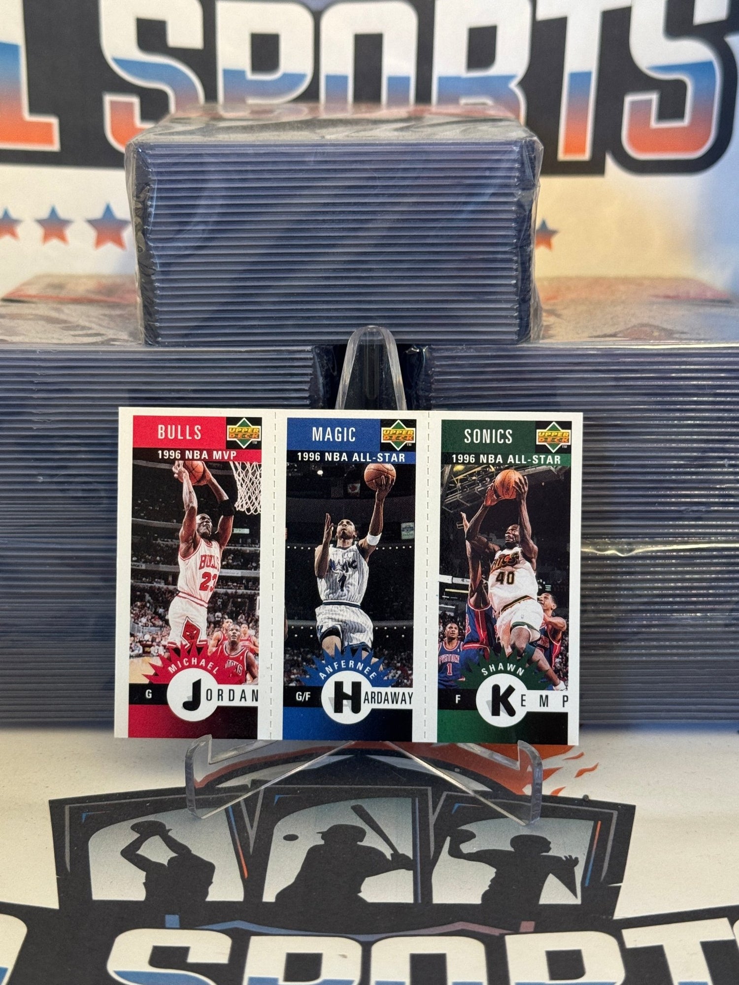 1996 Upper Deck Collector's Choice (Mini) Michael Jordan, Shawn Kemp, Anfernee Hardaway #M11