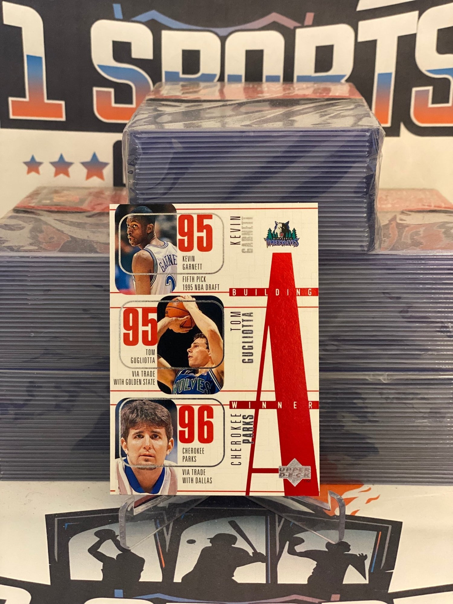 1996 Upper Deck (T-Wolves History) Kevin Garnett, Tom Gugliotta, Cherokee Parks, Terry Porter, Doug West #151