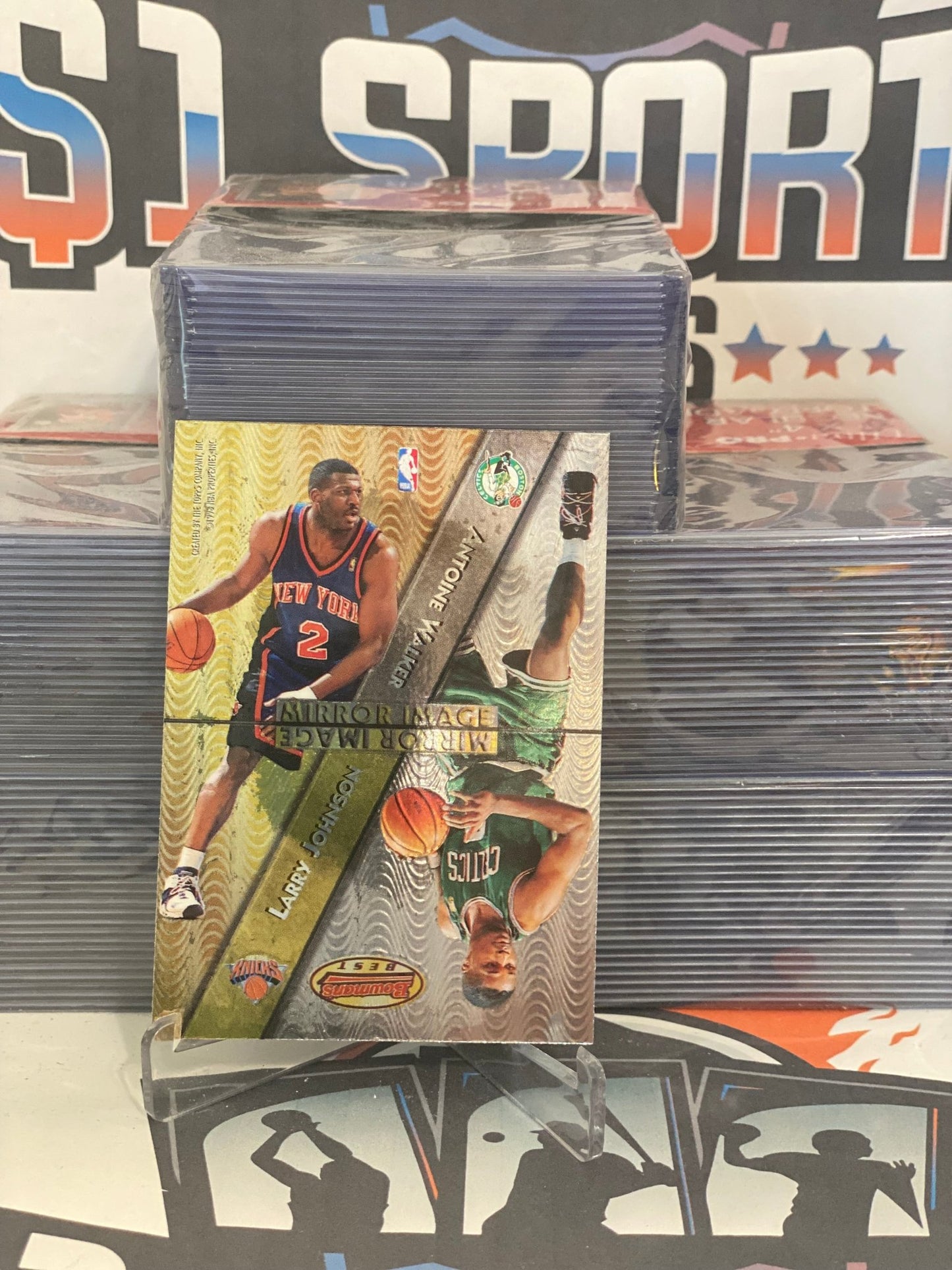 1997 Bowman's Best (Mirror Image) Larry Johnson, Antonie Walker, Maurice Taylor, Vin Maker #MI10