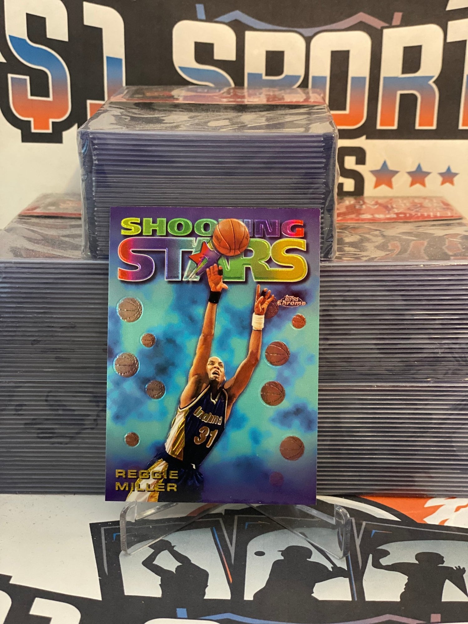 1998 Topps Chrome (Season's Best Shooting Stars) Reggie Miller #9