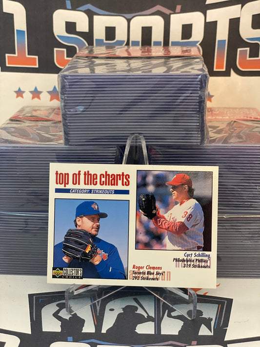 1998 Upper Deck Collector's Choice (Top of the Charts) Roger Clemens & Curt Schilling #258