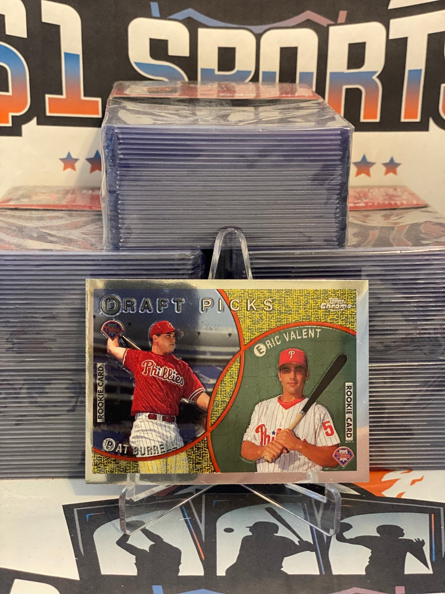 1999 Topps Chrome Pat Burrell & Eric Valent Rookie #444