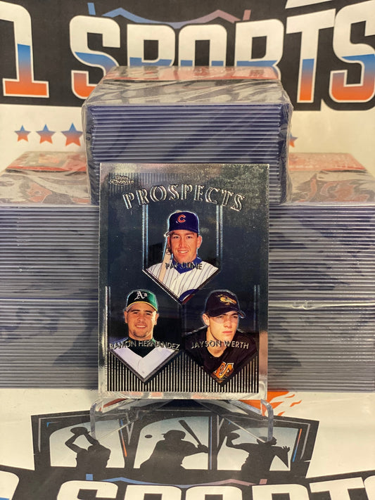 1999 Topps Chrome (Prospects) Jayson Werth, Ramon Hernandez, Pat Cline Rookie #209