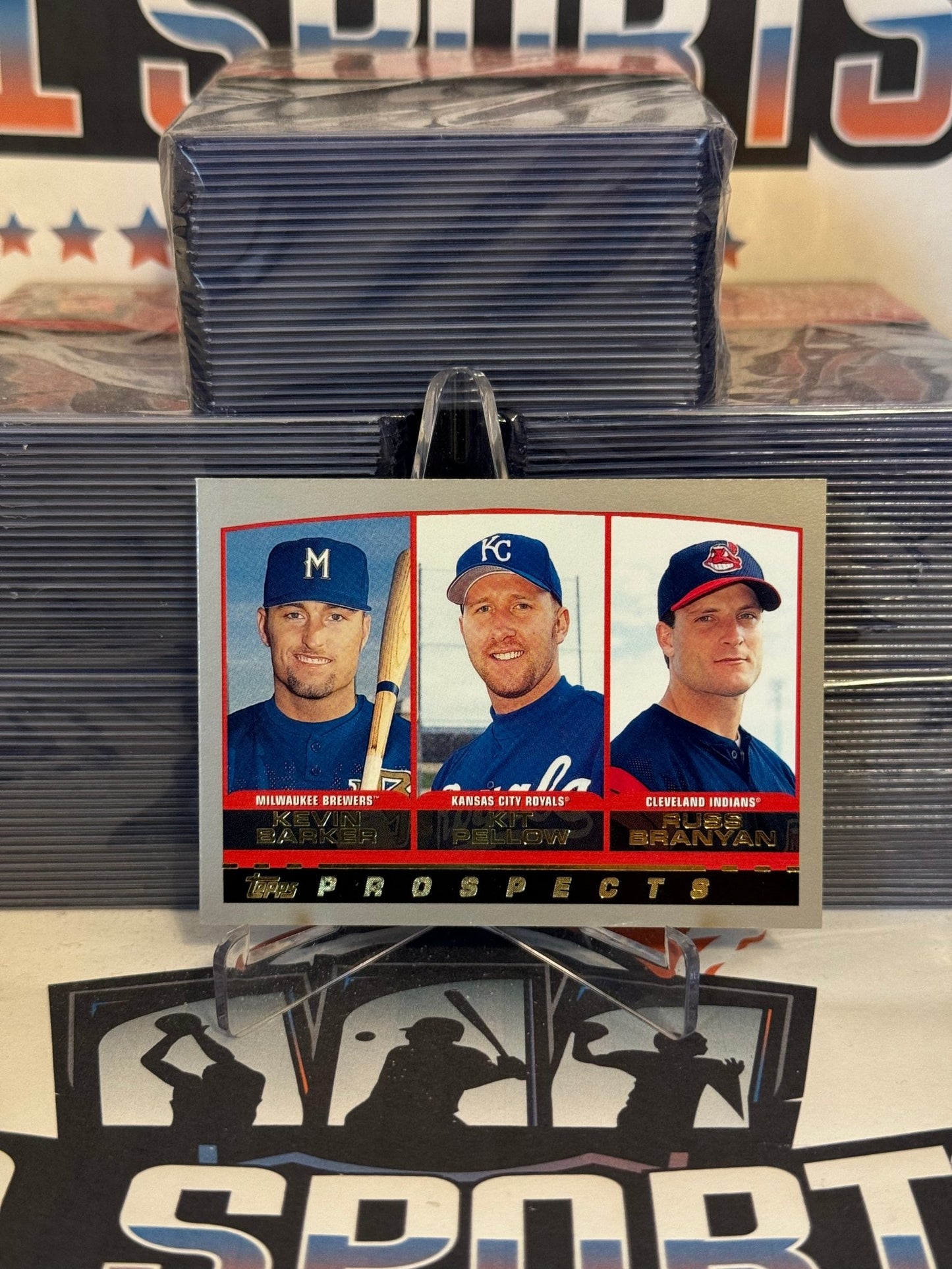 1999 Topps (Prospects) Russ Branyan, Kit Pellow, Kevin Barker Rookie #208