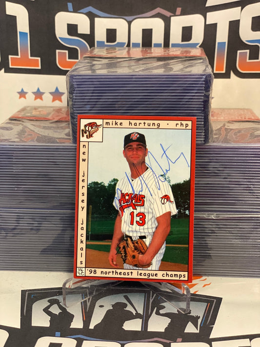 1999 Warning Track Cards (Hand-Signed Auto) Mike Hartung #5