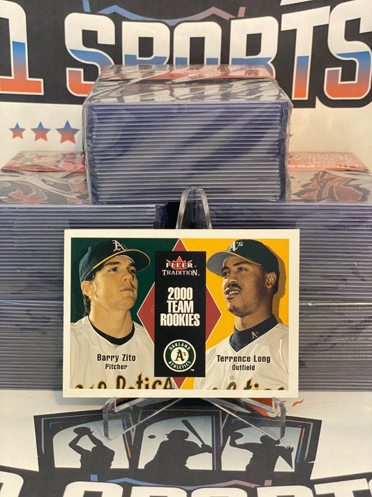 2000 Fleer Tradition Update (A's Team Rookies) Barry Zito & Terence Long #U92