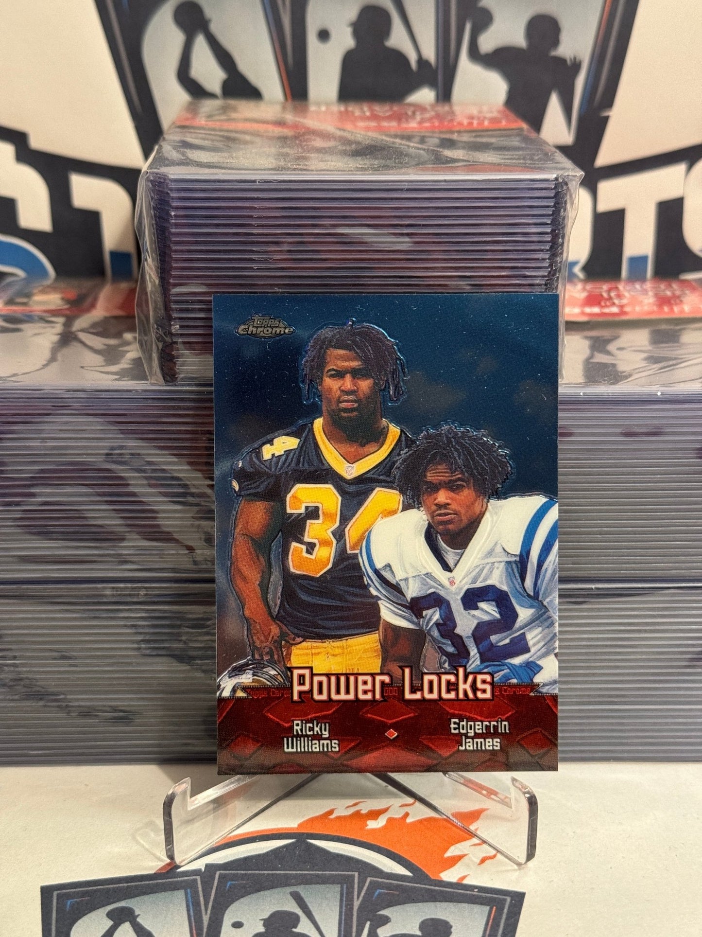 2000 Topps Chrome (Power Locks) Edgerrin James & Ricky Williams #TC3