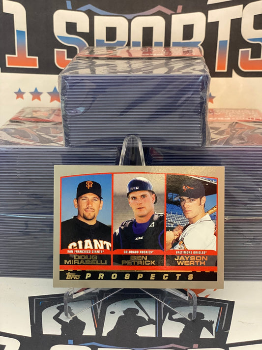 2000 Topps (Prospects) Doug Mirabelli, Ben Petrick, Jayson Werth Rookie #448