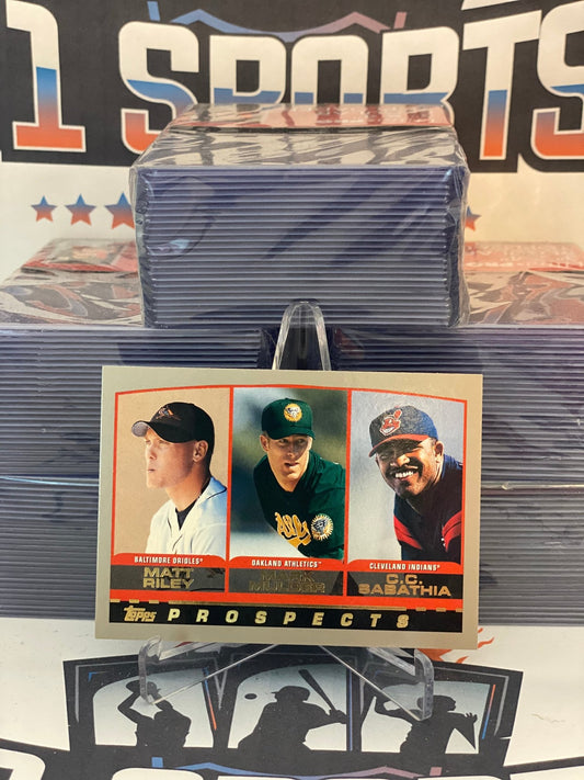 2000 Topps (Prospects) Mark Mulder, C.C. Sabathia, Matt Riley Rookie #446