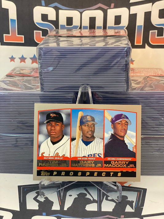 2000 Topps (Prospects) Tim Raines Jr., Gary Matthews Jr., Garry Maddox Jr. Rookie #445