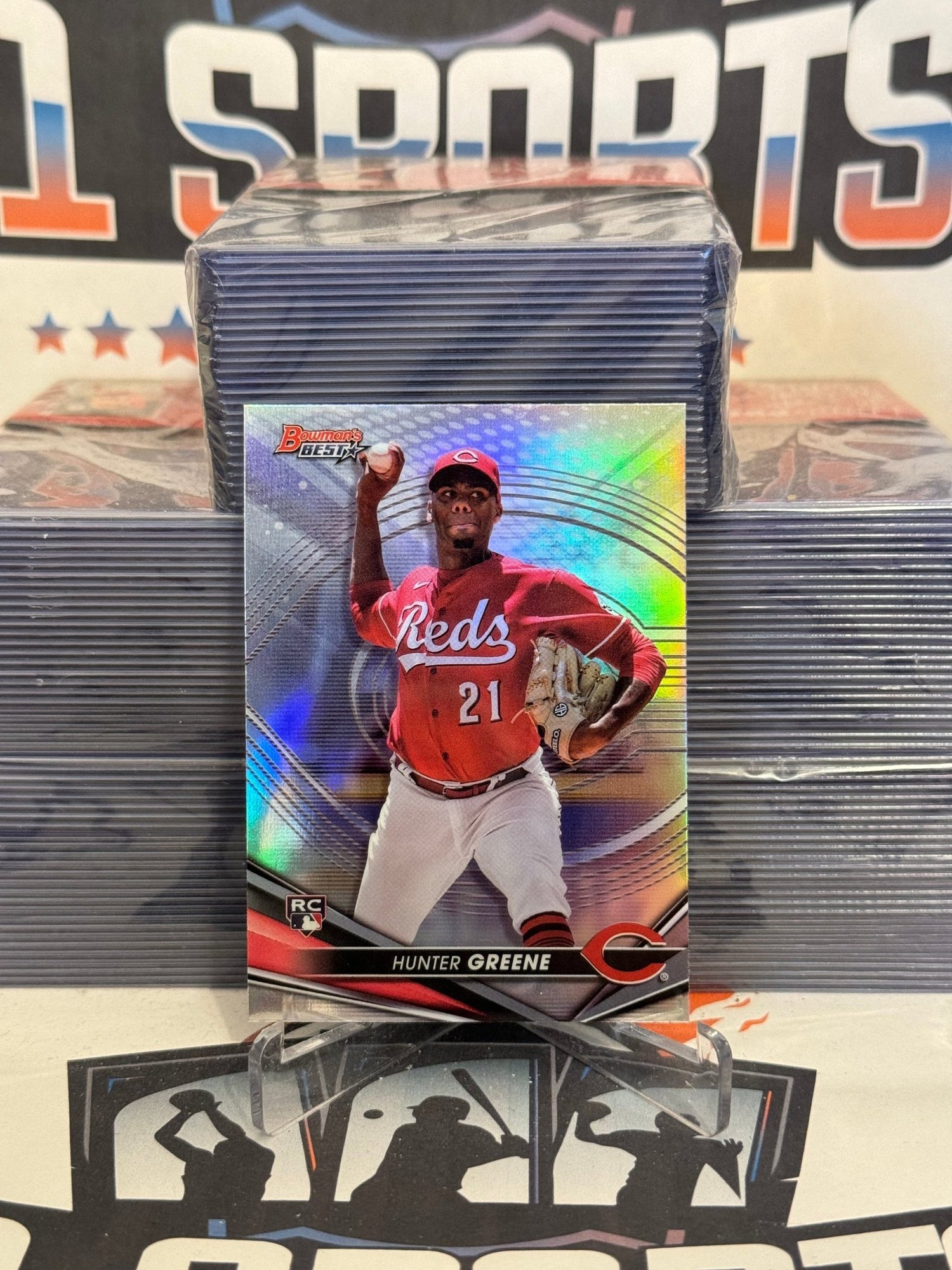 2002 Bowman's Best (Refractor) Hunter Greene Rookie #54