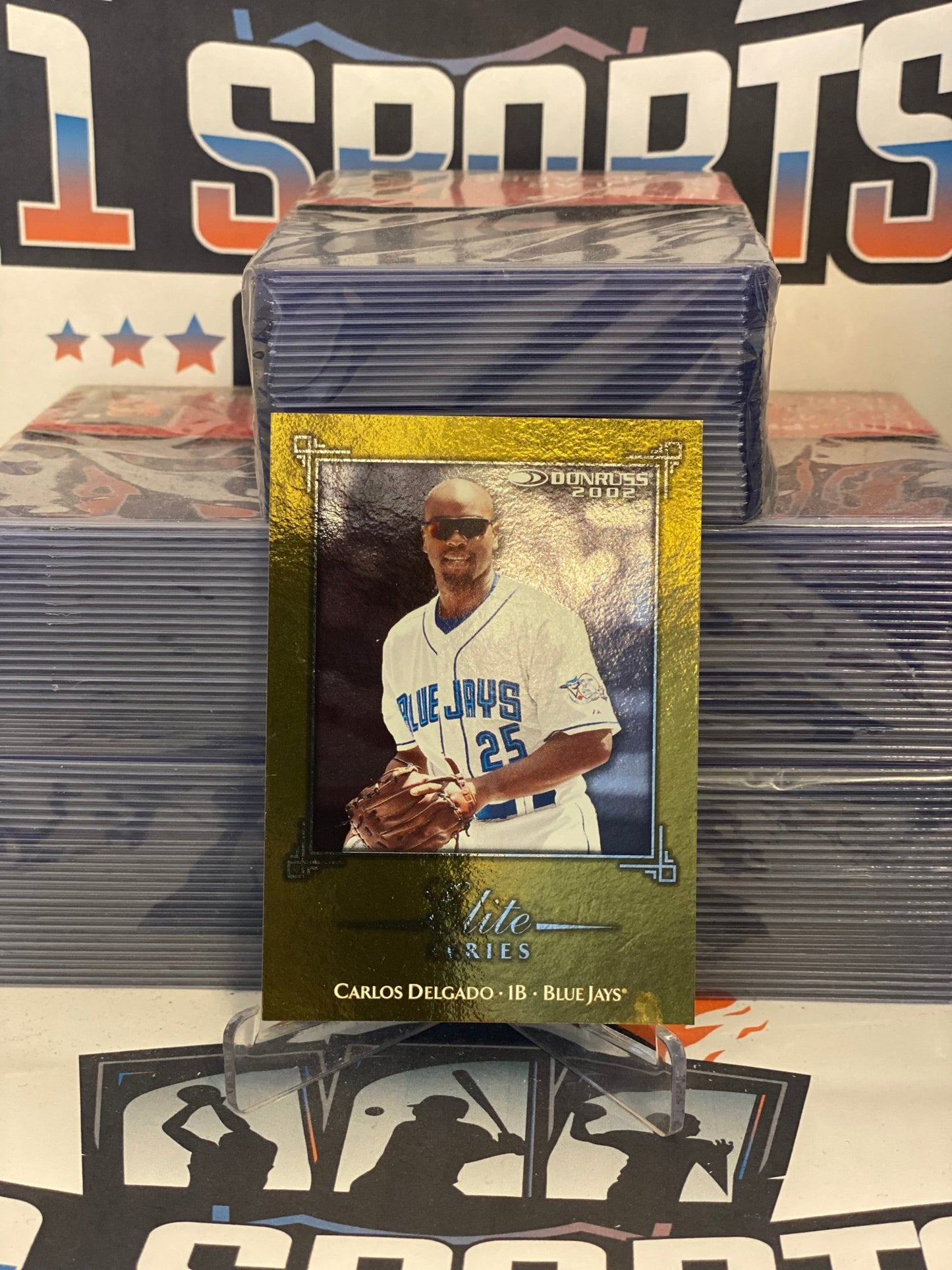 2002 Donruss (Gold, Elite Series 1403/2500) Carlos Delgado #LS-12