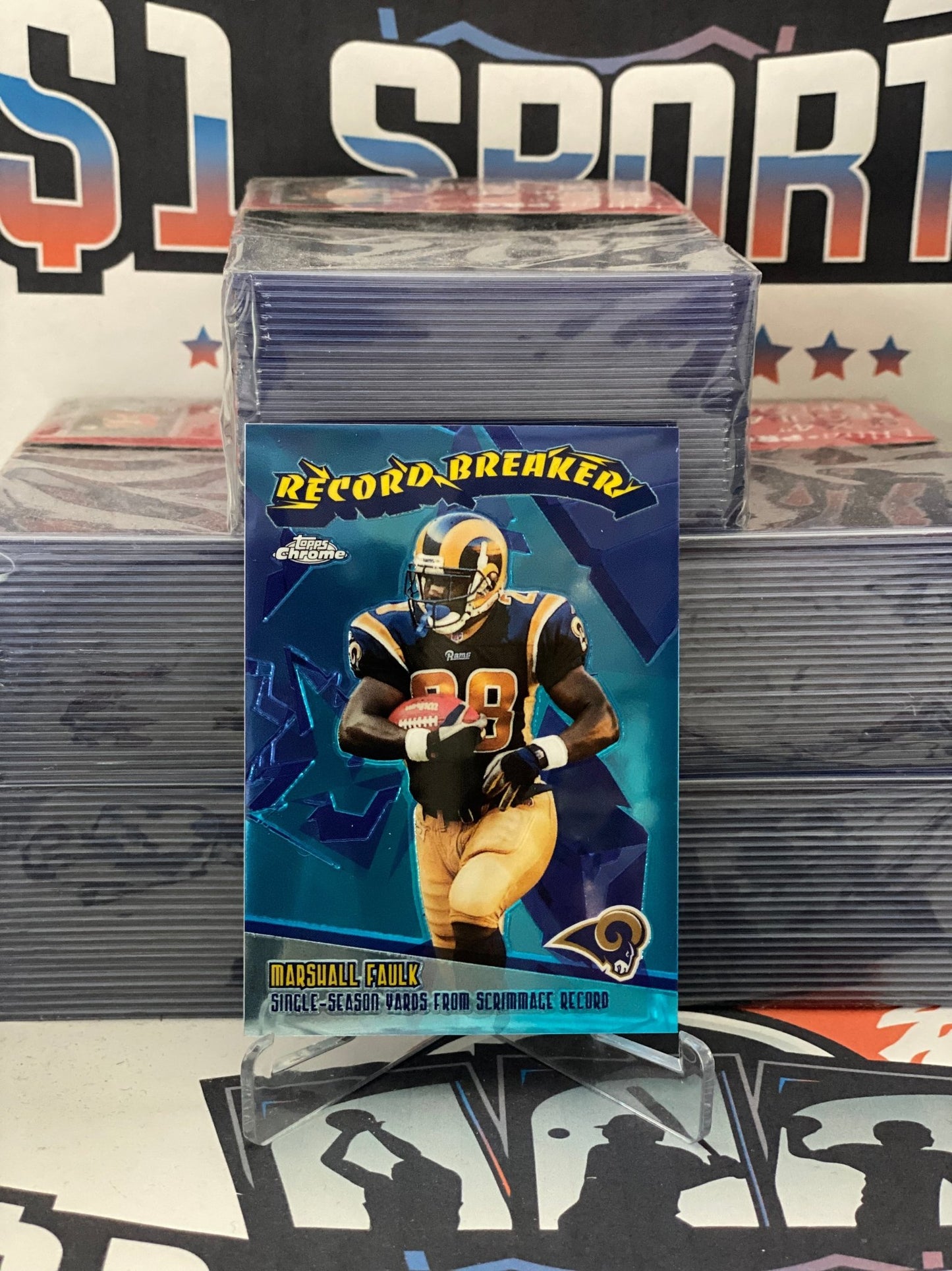 2003 Topps Chrome (Record Breaker) Marshall Faulk #RB19