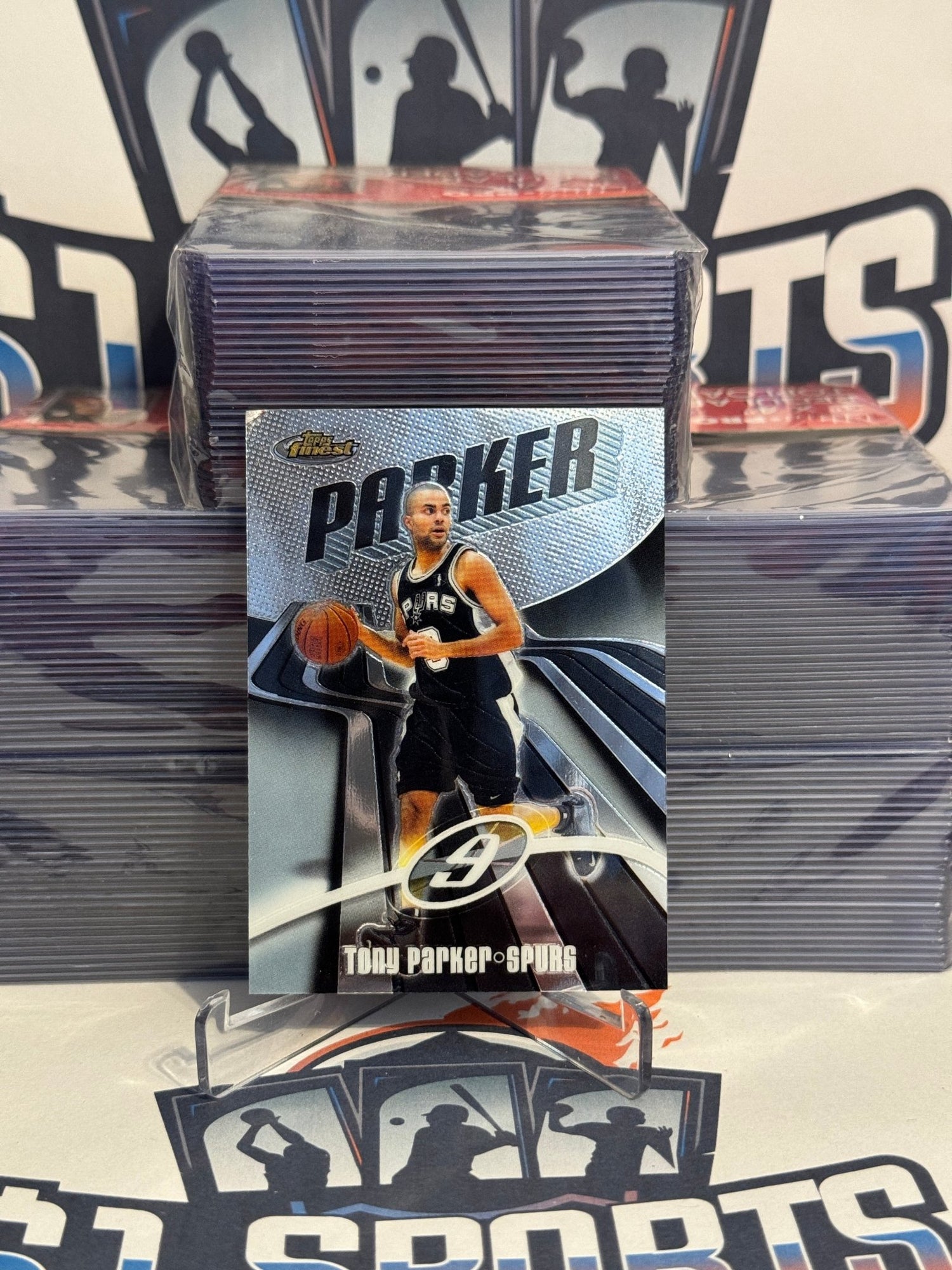 2003 Topps Finest Tony Parker #9