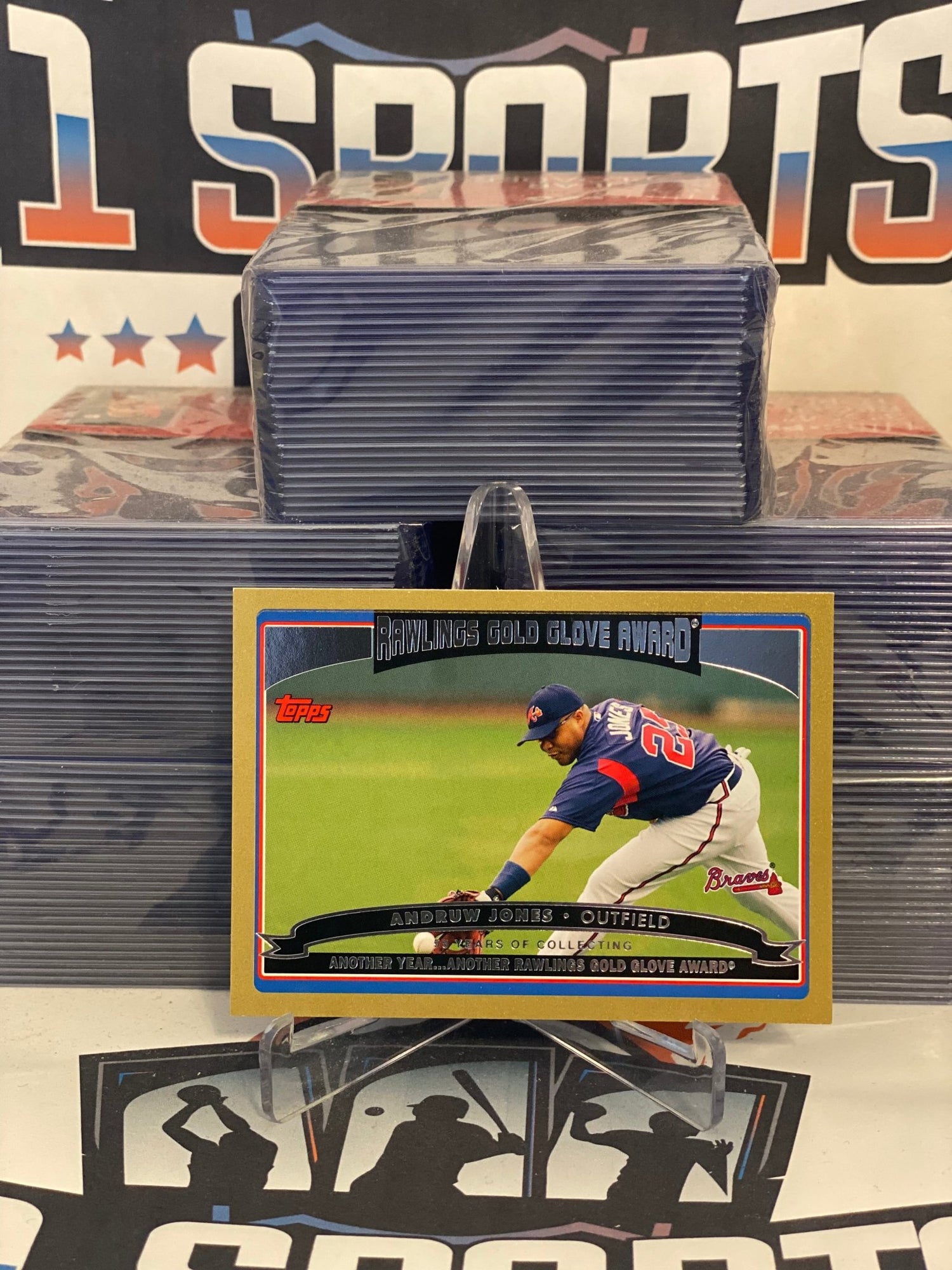 2006 Topps (Gold, Gold Glove 909/2006) Andruw Jones #257