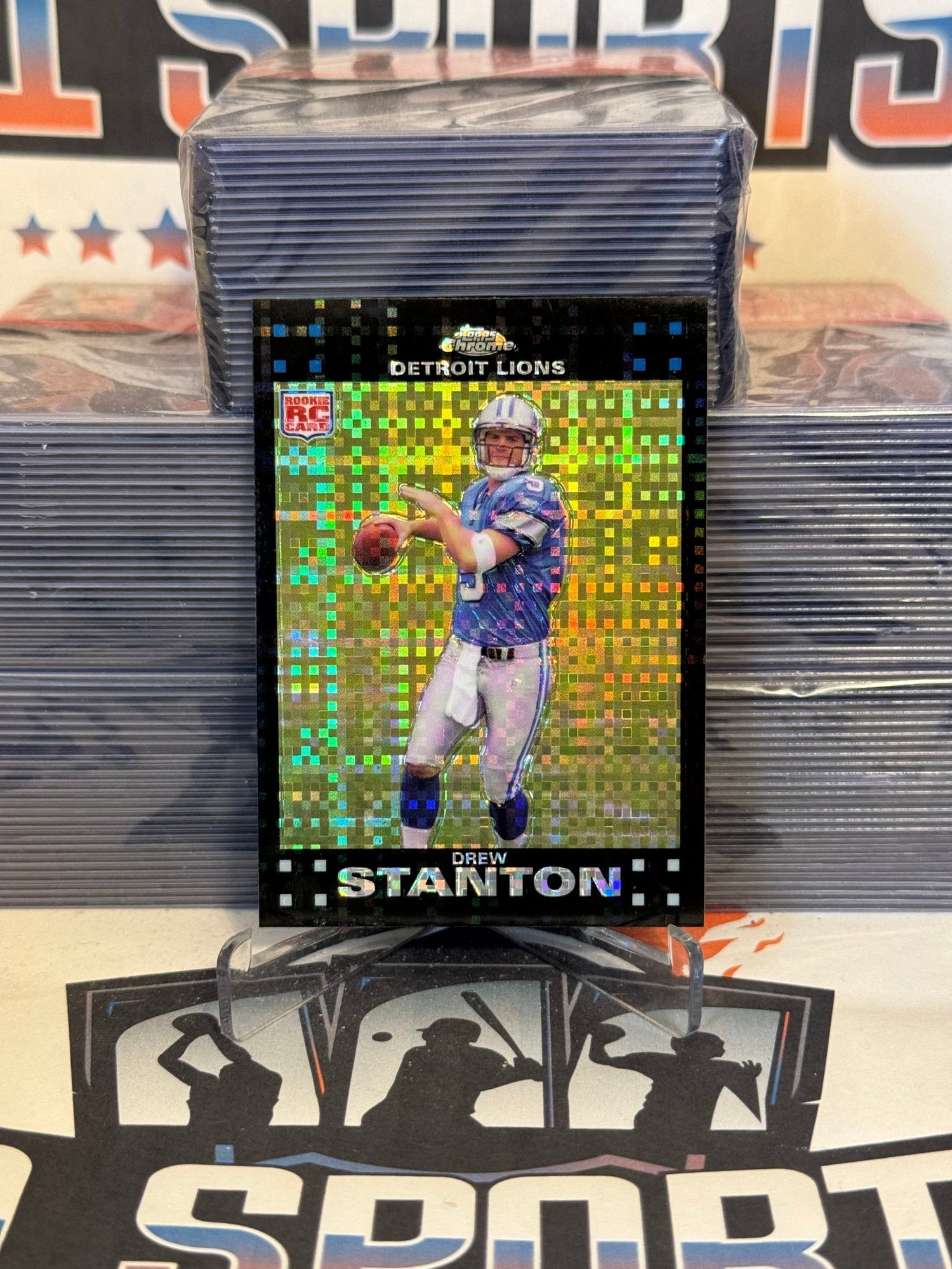 2007 Topps Chrome (X-Fractor) Drew Stanton Rookie #TC168