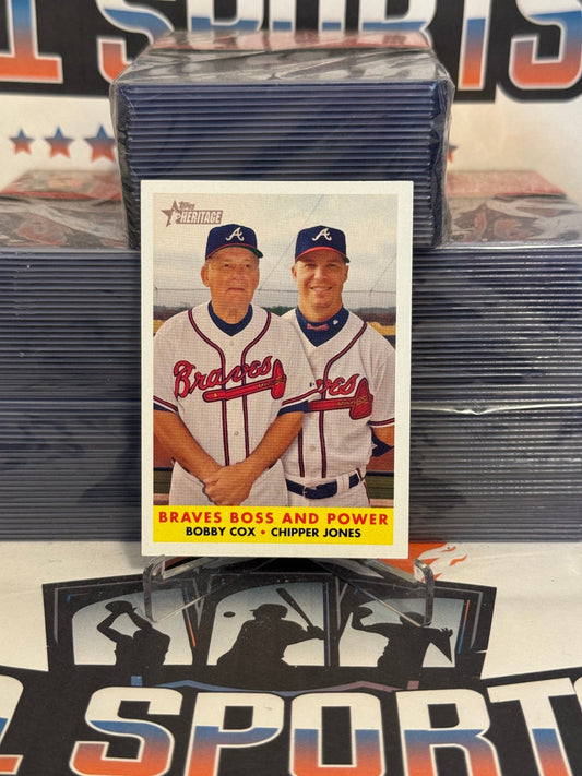 2007 Topps Heritage (Braves Boss and Power) Chipper Jones & Bobby Cox #314