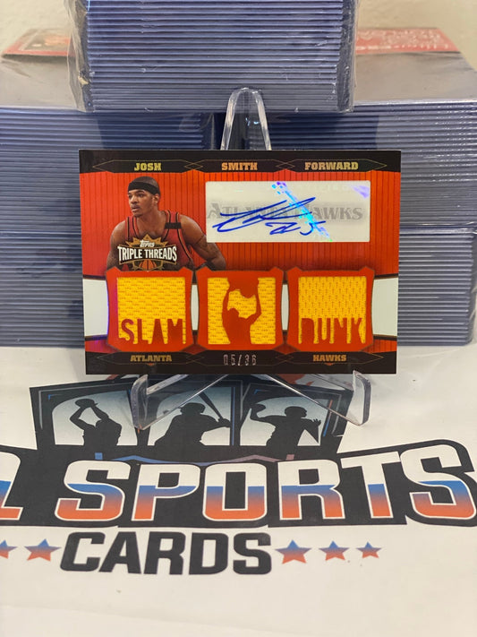 2007 Topps Triple Threads Josh Smith Relic Patch Auto /36