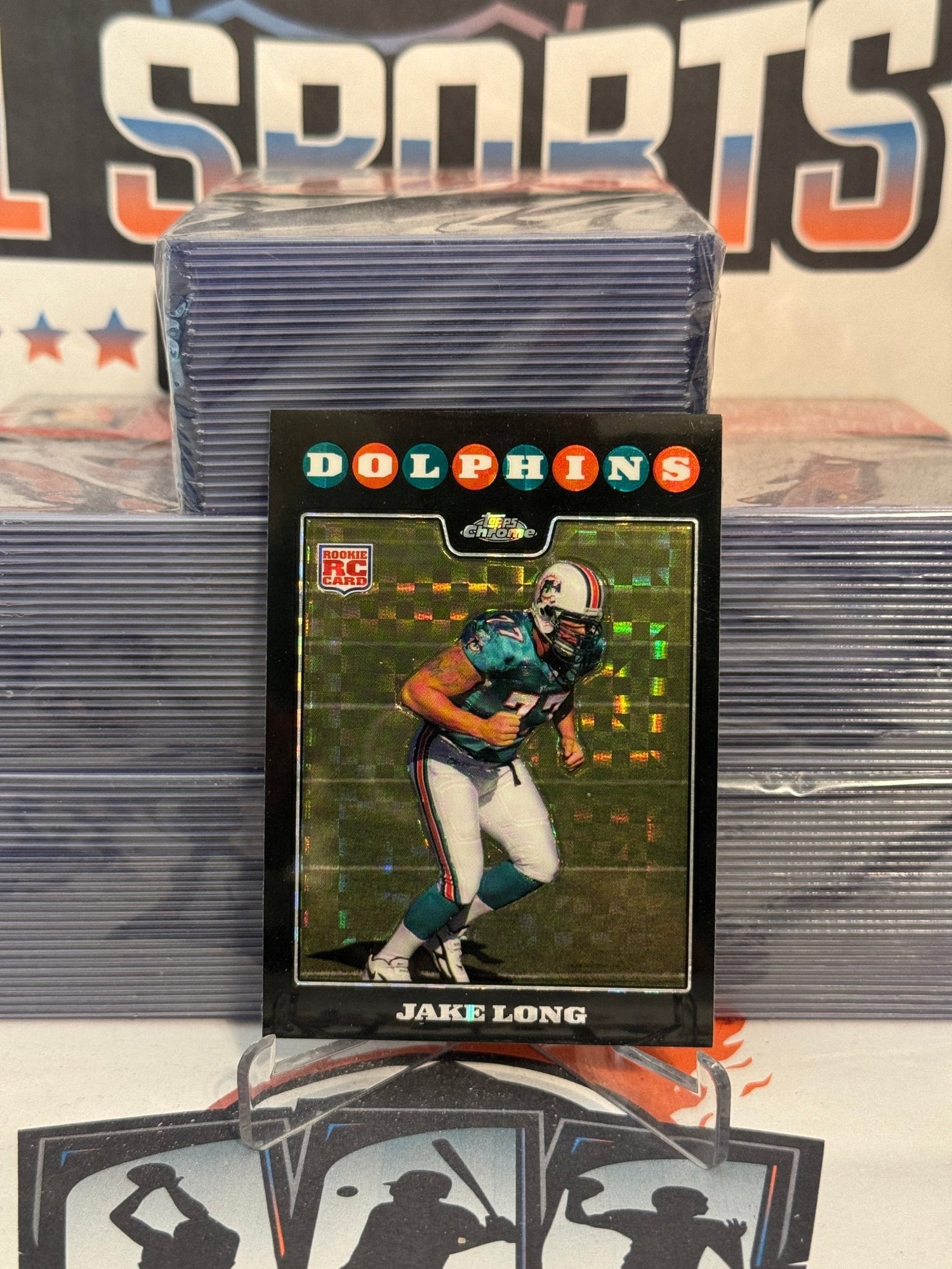 2008 Topps Chrome (X-Fractor) Jake Long Rookie #TC222