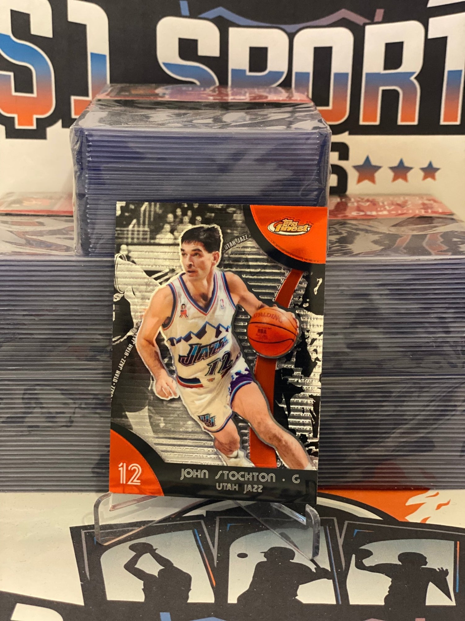 2008 Topps Finest John Stockton #46