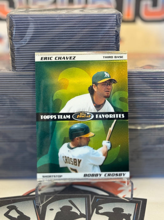 2008 Topps Finest (Team Favorites) Eric Chavez & Bobby Crosby #DTF-EB