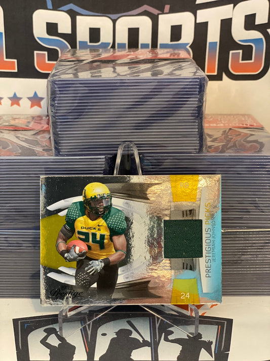 2009 Panini Prestige (Prestigious Picks Relic) Jeremiah Johnson Rookie #28