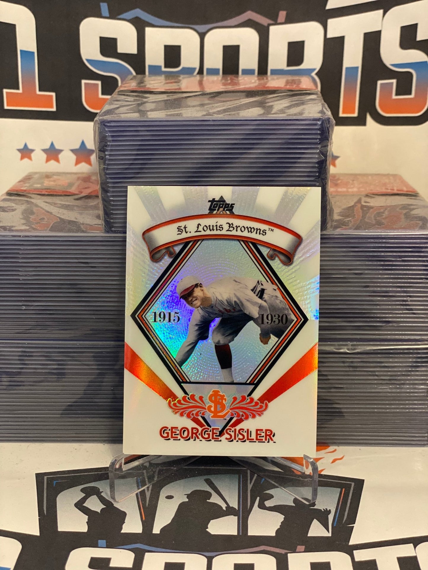 2009 Topps Chrome (Refractror, Legends) George Sisler #PR-10