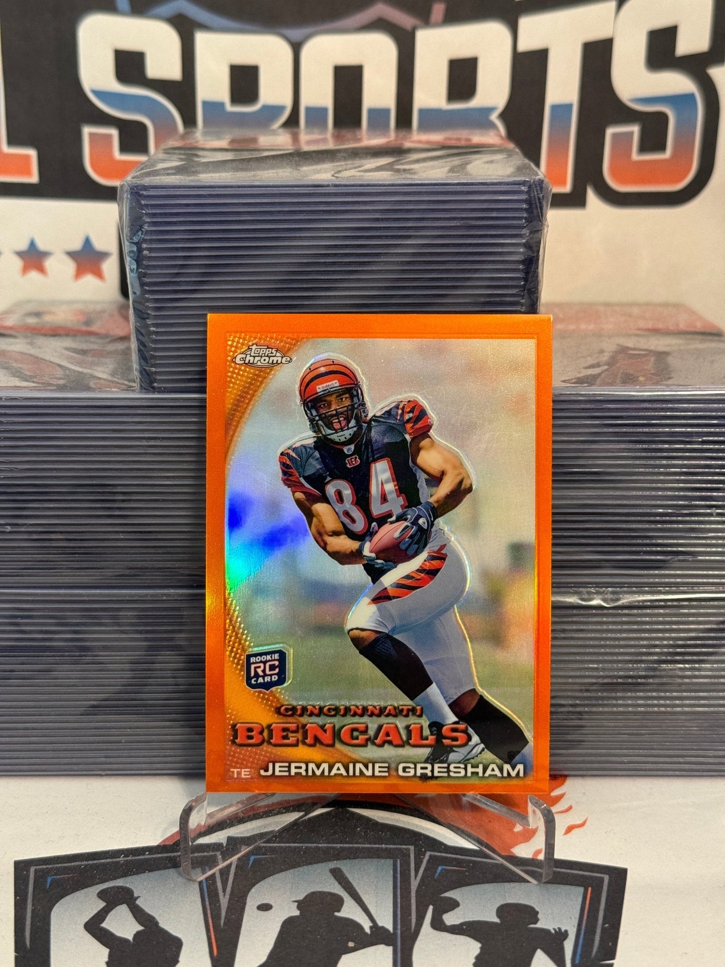 2010 Topps Chrome (Orange Refractor) Jermaine Gresham Rookie #C107