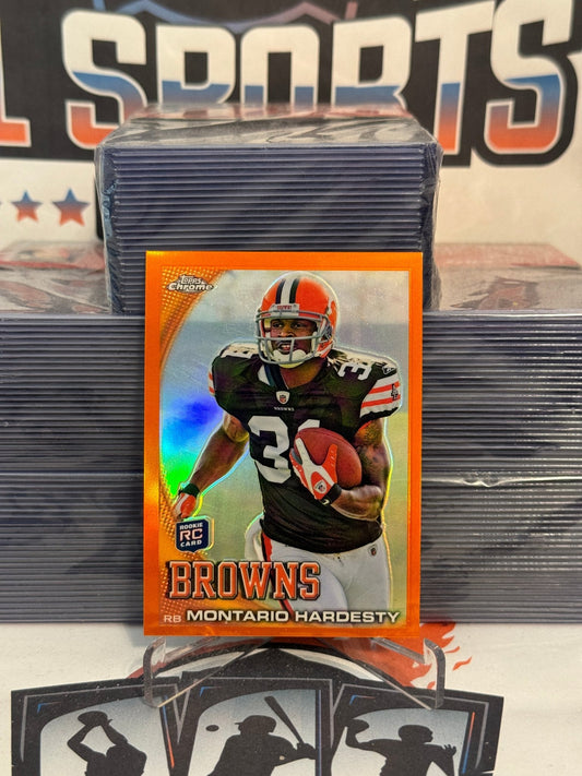 2010 Topps Chrome (Orange Refractor) Montario Hardesty Rookie #C168