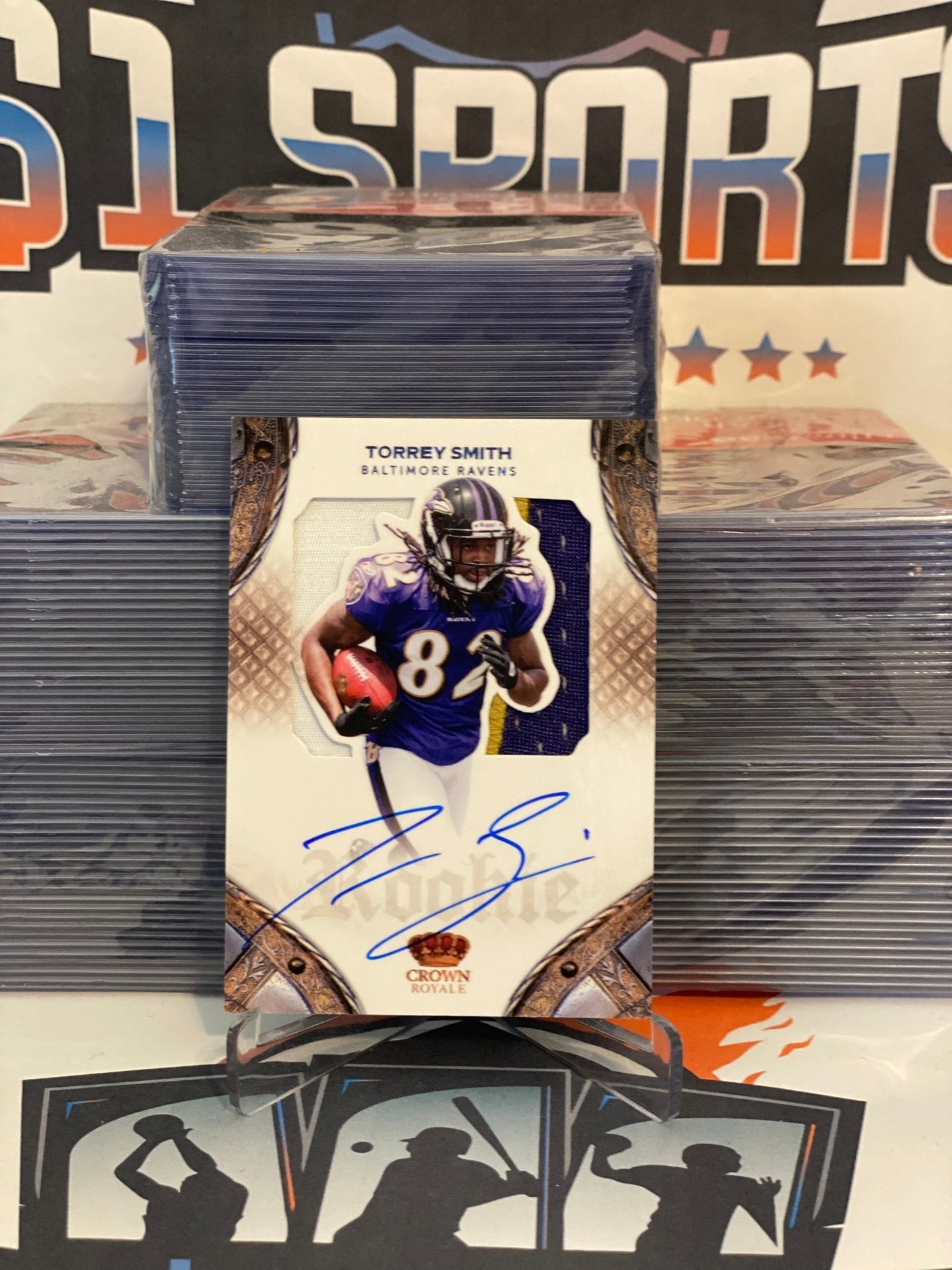 2011 Panini Crown Royale (Blue Relic Auto 37/50) Torrey Smith Rookie #211