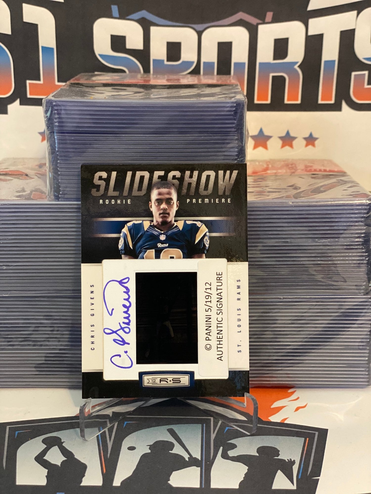 2012 Panini Rookies & Stars (Slideshow Auto 04/50) Chris Givens Rookie #9