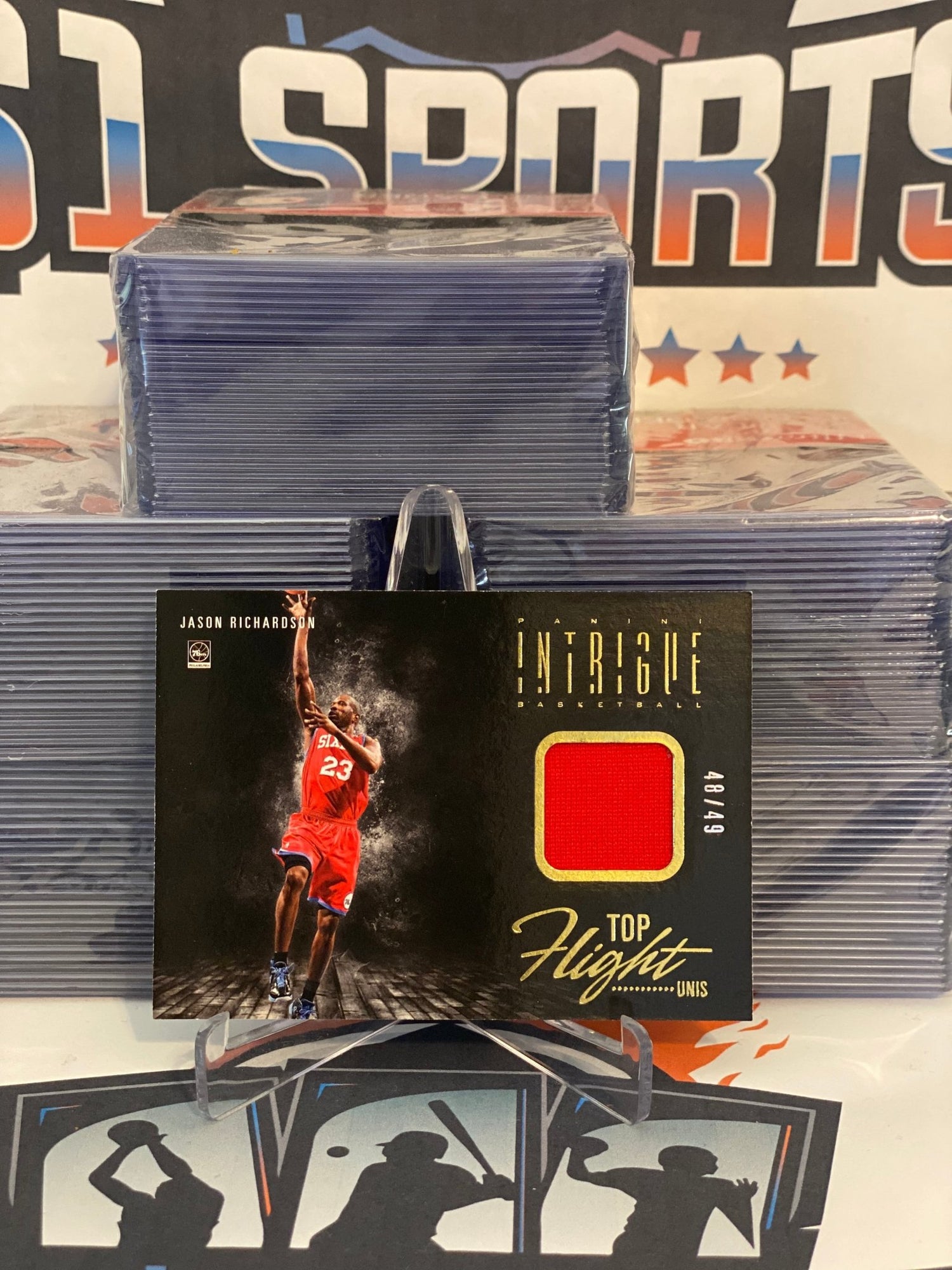 2013 Panini Intrigue (Top Flight Unis Relic 48/49) Jason Richardson #72