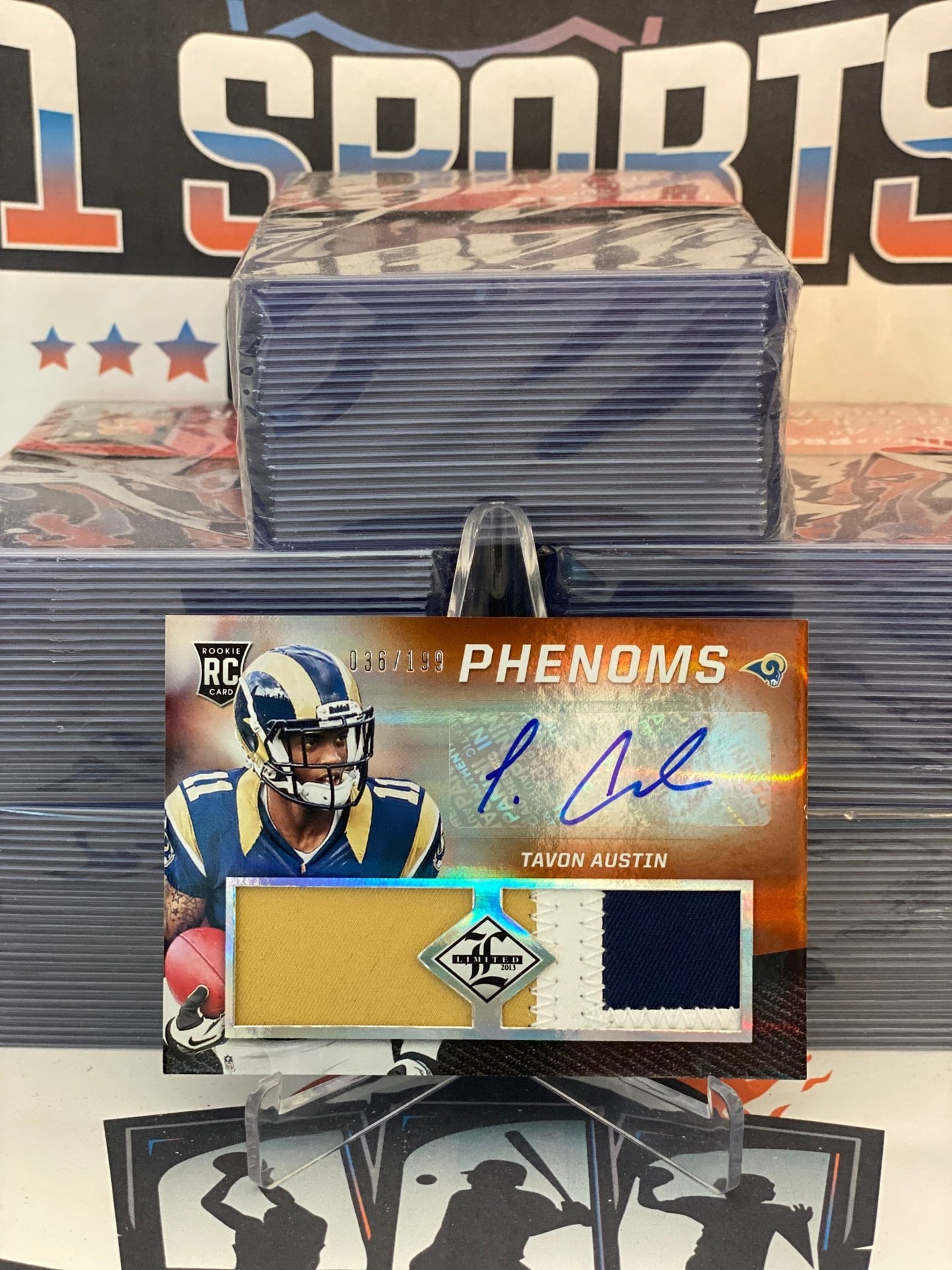 2013 Panini Limited (Phenoms Rookie Patch Auto Relic 036/199) Tavon Austin #235