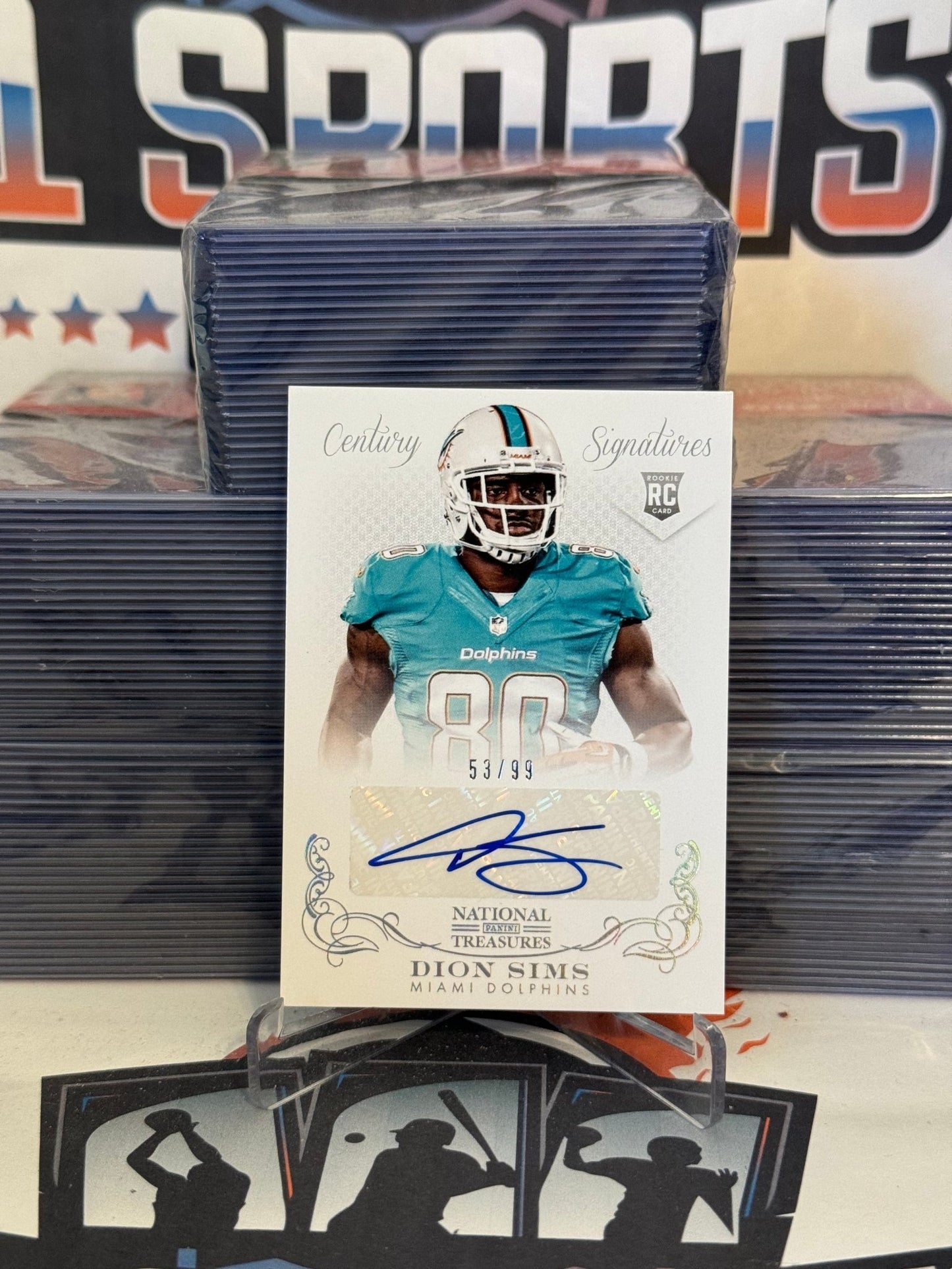 2013 Panini National Treasures (Century Signatures Auto 53/99) Dion Sims #273