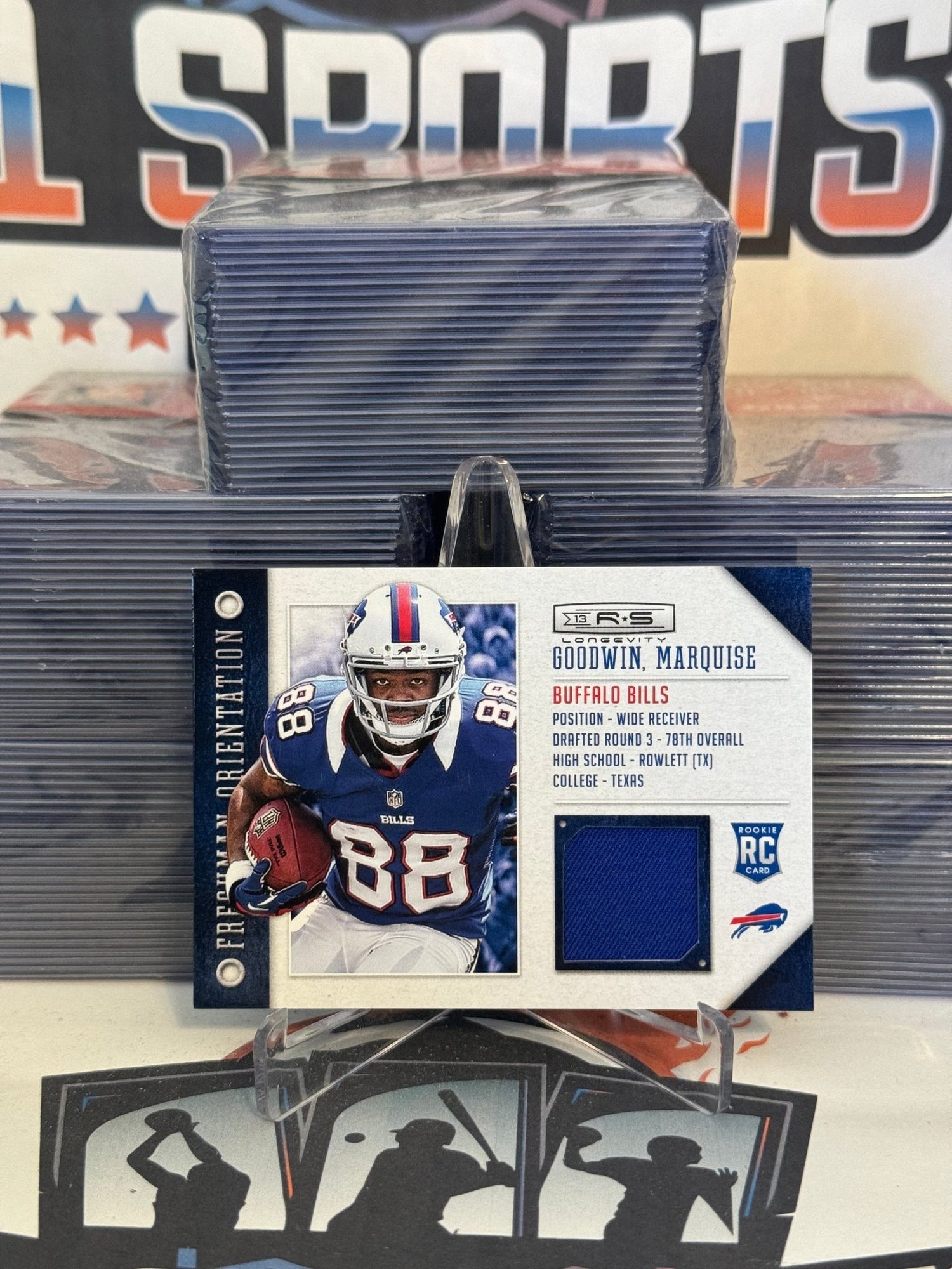 2013 Panini Rookies & Stars (Freshman Orientation Relic) Marquise Goodwin Rookie #24