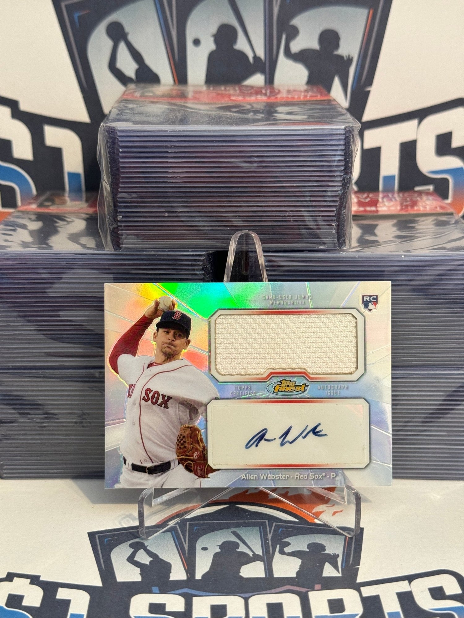 2013 Topps Finest (Refractor, Rookie Patch Relic Auto RPA) Allen Webster #AJR-AW