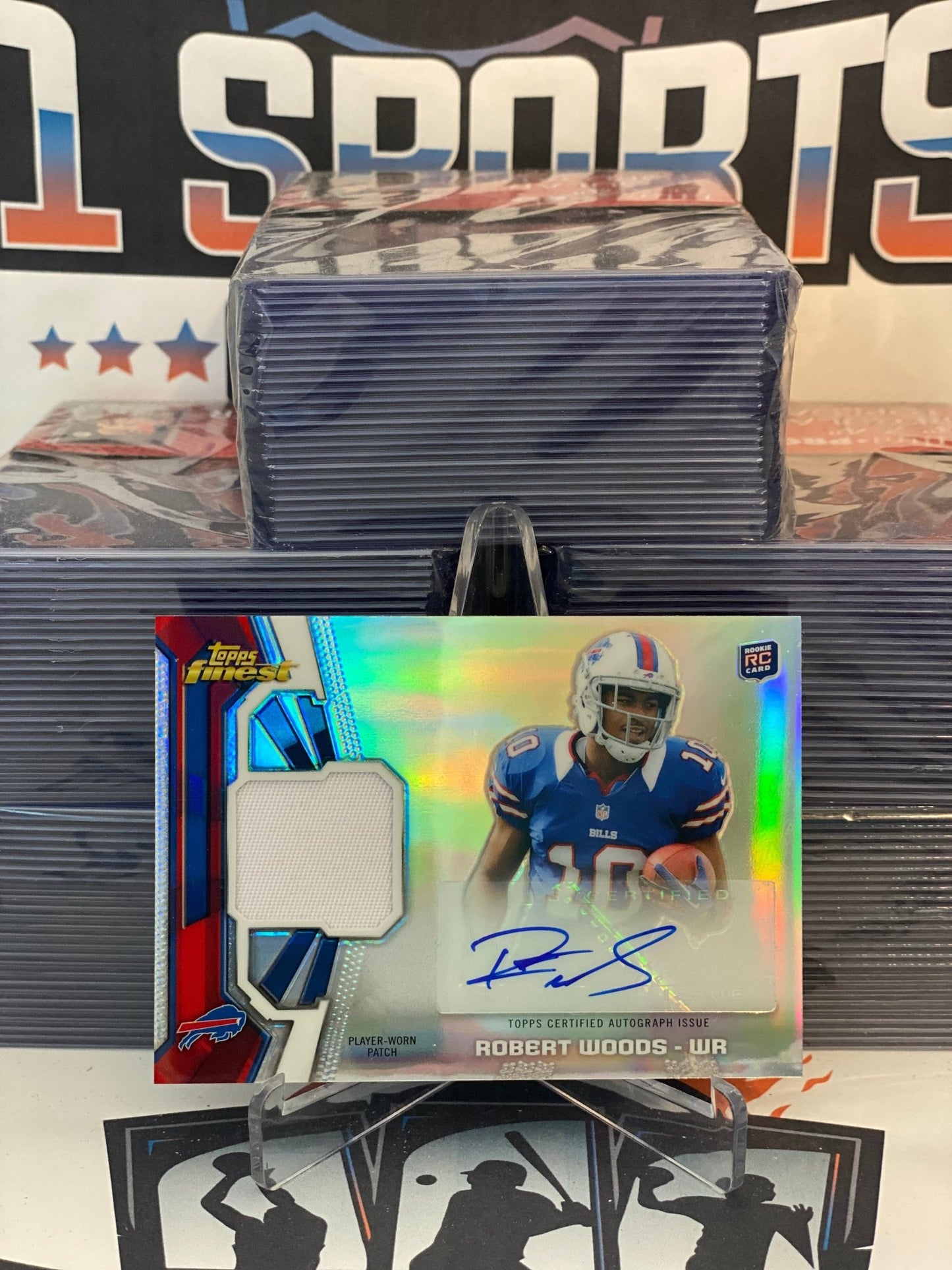 2013 Topps Finest (Rookie Patch Auto Relic) Robert Woods #RAP-RW