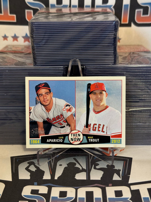 2013 Topps Heritage (Then & Now) Mike Trout & Luis Aparicio #TN-AT