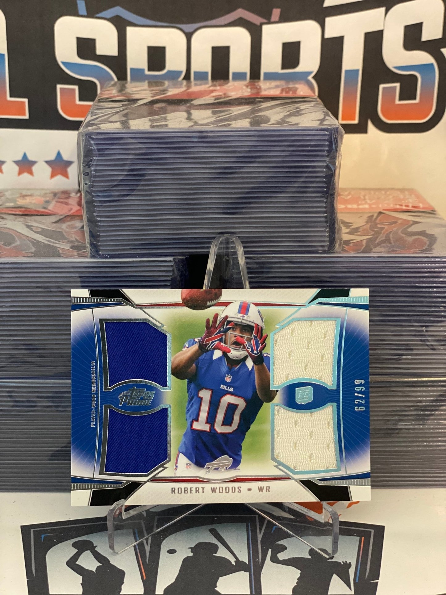 2013 Topps Prime (Dual Relic 62/99) Robert Woods Rookie #QR-DW