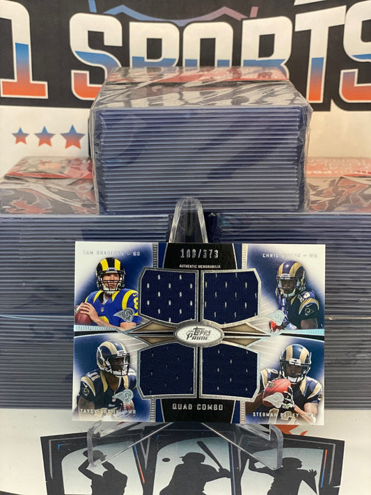 2013 Topps (Quad Relic 109/373) Sam Bradford, Tavon Austin, Steoman Bailey, Chris Givens #QRC-BGAB