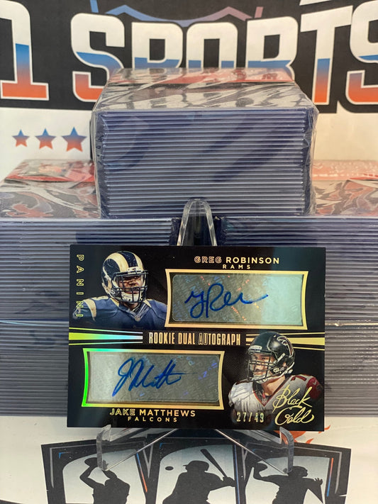 2014 Panini Black Gold (Dual Auto 27/49) Jake Matthews & Greg Robinson #125