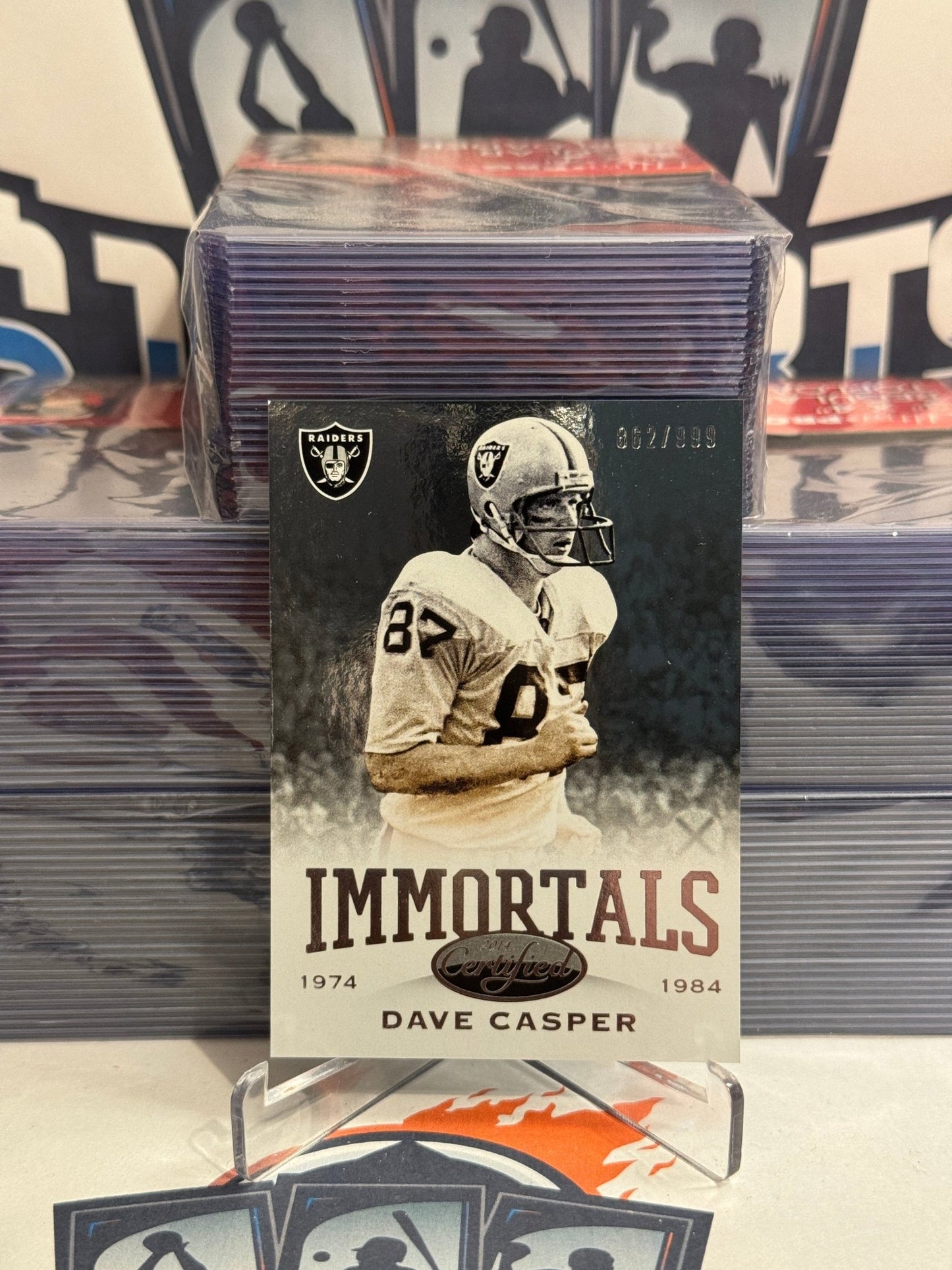2014 Panini Certified (Immortals 862/999) Dave Casper #180