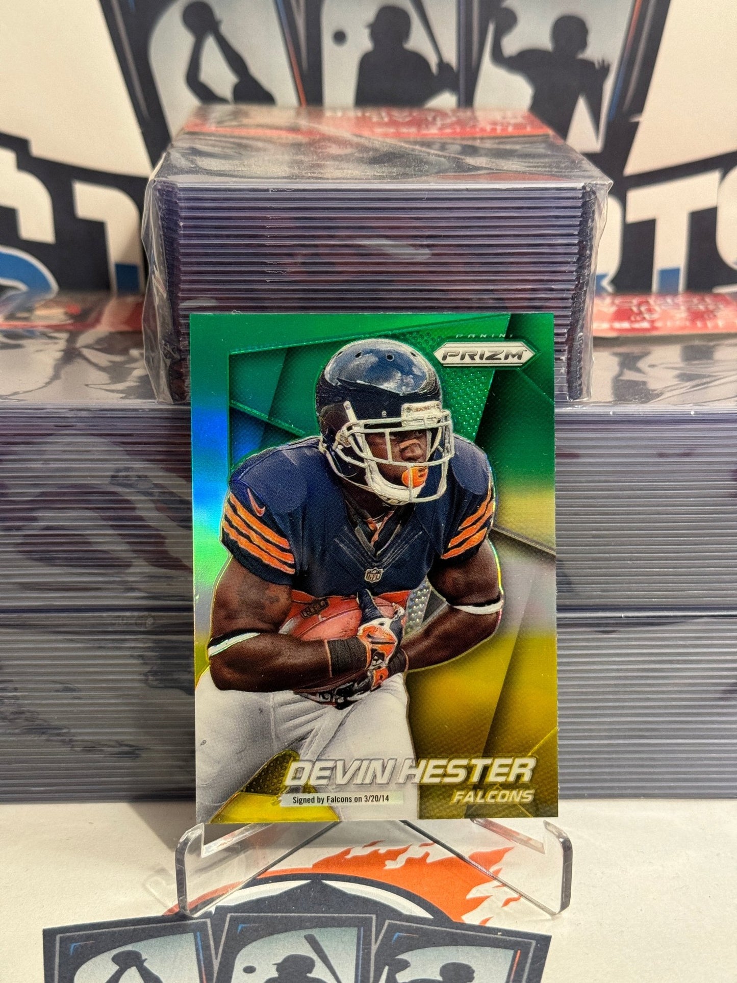 2014 Panini Prizm (Green White Yellow Prizm) Devin Hester #99